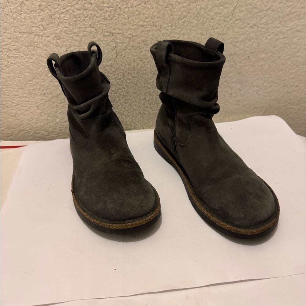 Birkenstock Dark Gray Suede Boots